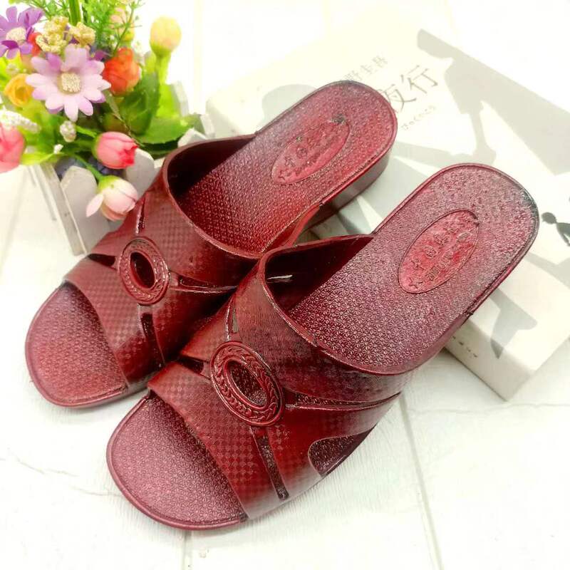Aoxing Women's Oil Slippers Non-slip Wear Dirty Mother Grandma Slippers Home Wear Summer Sandals Wholesale