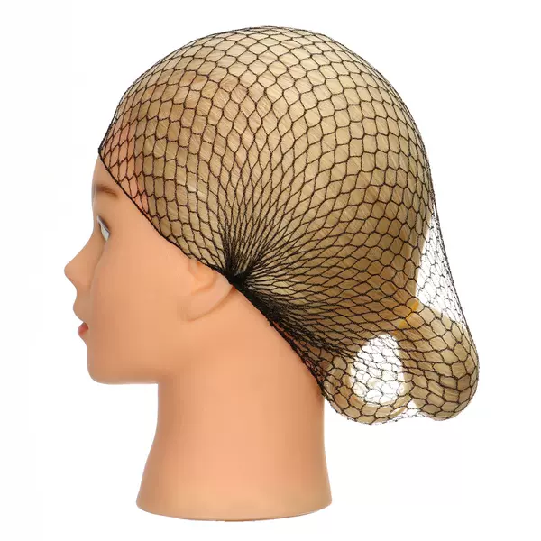 24pcs independent packaging hand knotted polyester hair net cross-border hot hair net catering staff wear net bag