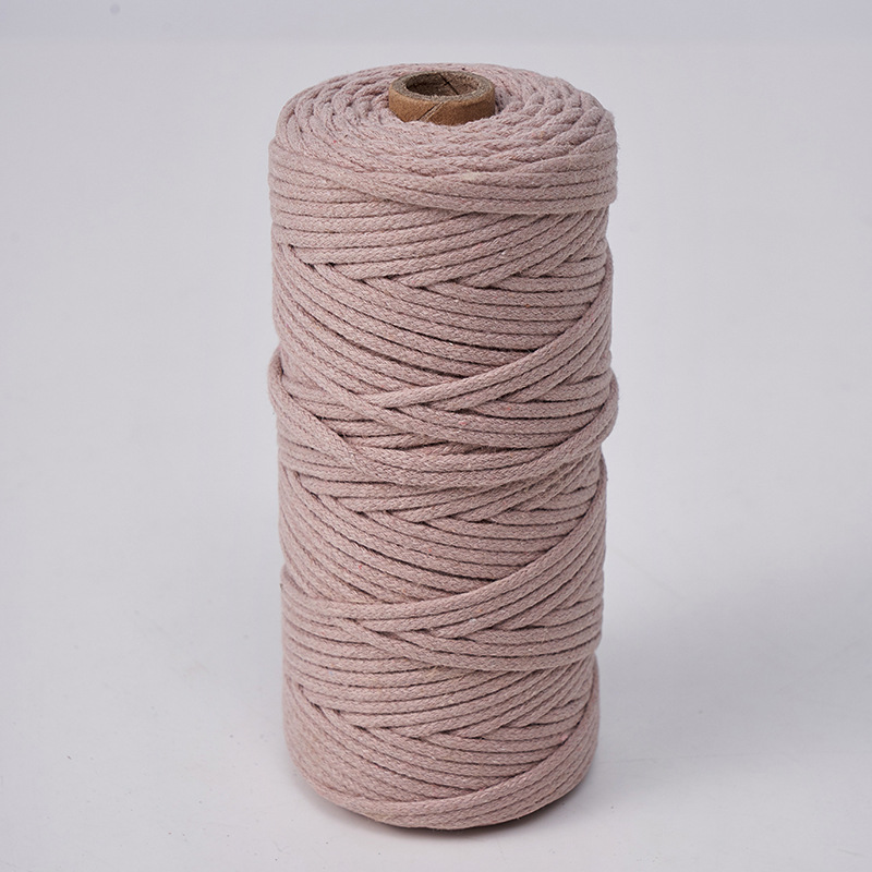 Cuerda de algodón con núcleo de 3mm, ropa de bricolaje, decoración de textiles para el hogar, cordón de algodón, cuerda tejida, tapicería de color, cuerda de algodón con corazón