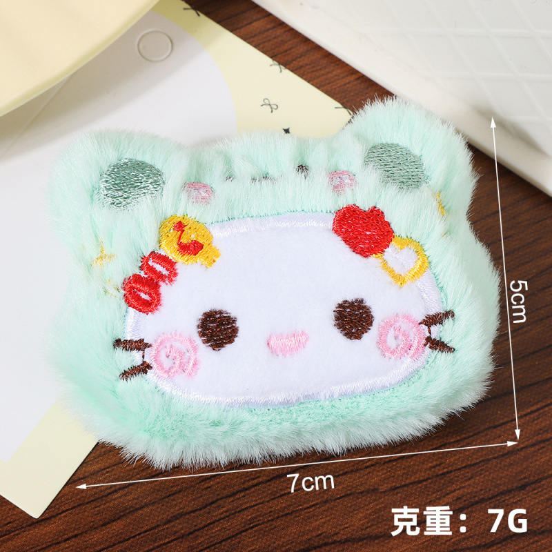 韩系可爱KT猫毛绒玩偶头diy饰品配件少女卡通钥匙扣胸针公仔材料|undefined