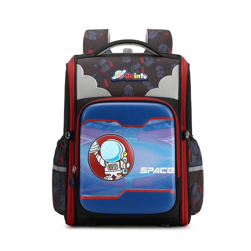 Nuevo estudiante de escuela primaria mochila integrada bolsa de espacio para niños y niñas alivio de Carga Protección de la columna vertebral Grado 1-3-6 niños mochila