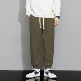 Вельветовые осенние спортивные повседневные брюки для отдыха подходит для мужчин и женщин, дышащие штаны, 300 грамм, свободный крой