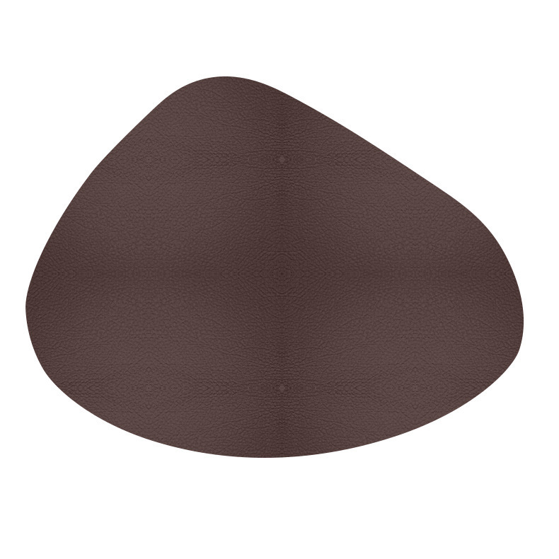 Coaster de cuero pvc aislamiento térmico antideslizante estera de comedor casa estera decorativa redonda forma de gota cuadrada se puede fijar forma