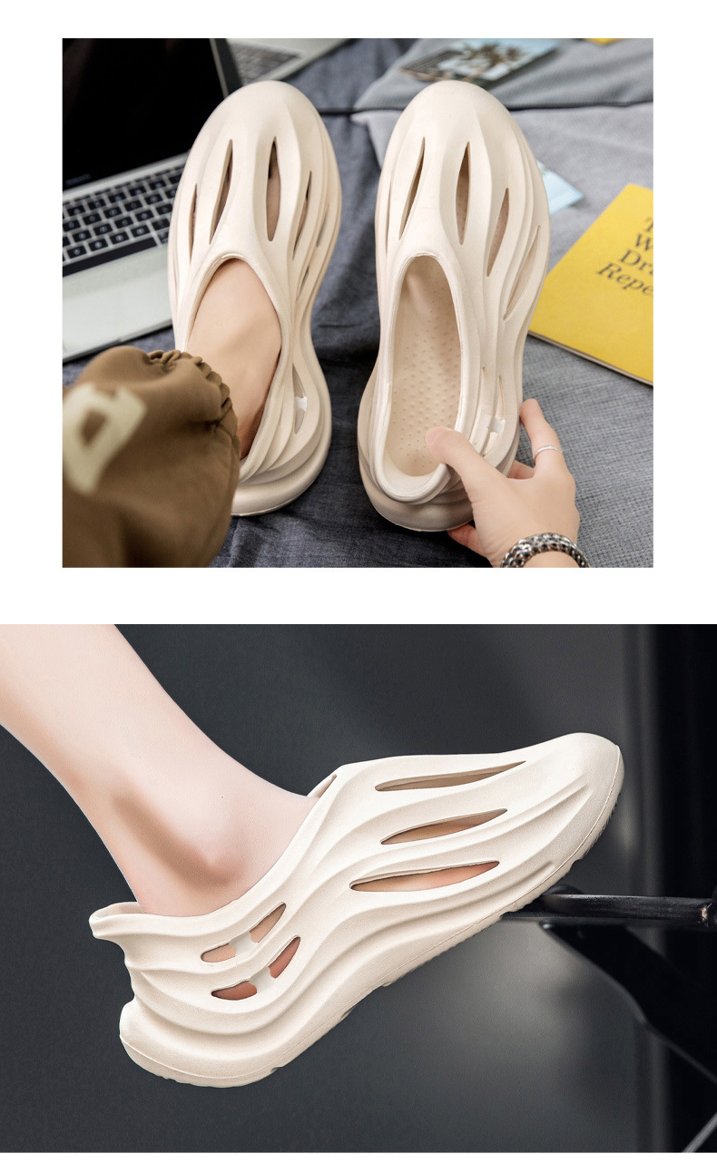 Men's Thick Soled Non Slip Beach Sandals Soft Sole Clogs_voghion.com