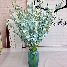 黄色跳舞兰仿真花束塑料假花套装装饰花干花客厅落地摆件花艺花卉