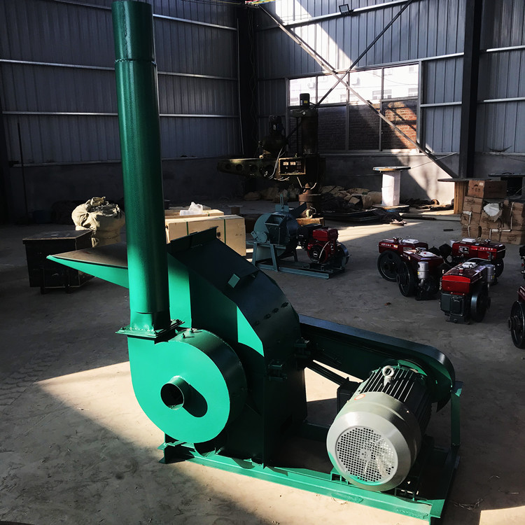 广州干湿两用稻草粉碎机加长风管饲料粉碎机麸皮果渣粉碎机