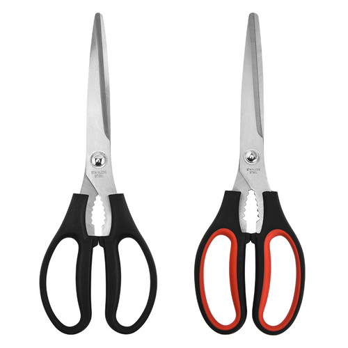 Stainless steel Korean barbecue scissors kitchen scissors multifunctional kitchen scissors extended barbecue scissors factory wholesale
