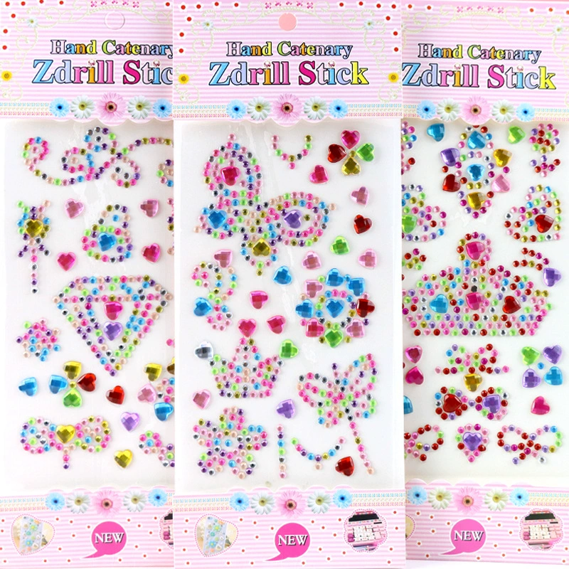 Трансграничная Корона бабочки Семь цветов Алмазные наклейки Любовь Наклейки Алмазные наклейки со стразами Акриловые наклейки с кристаллами алмазов