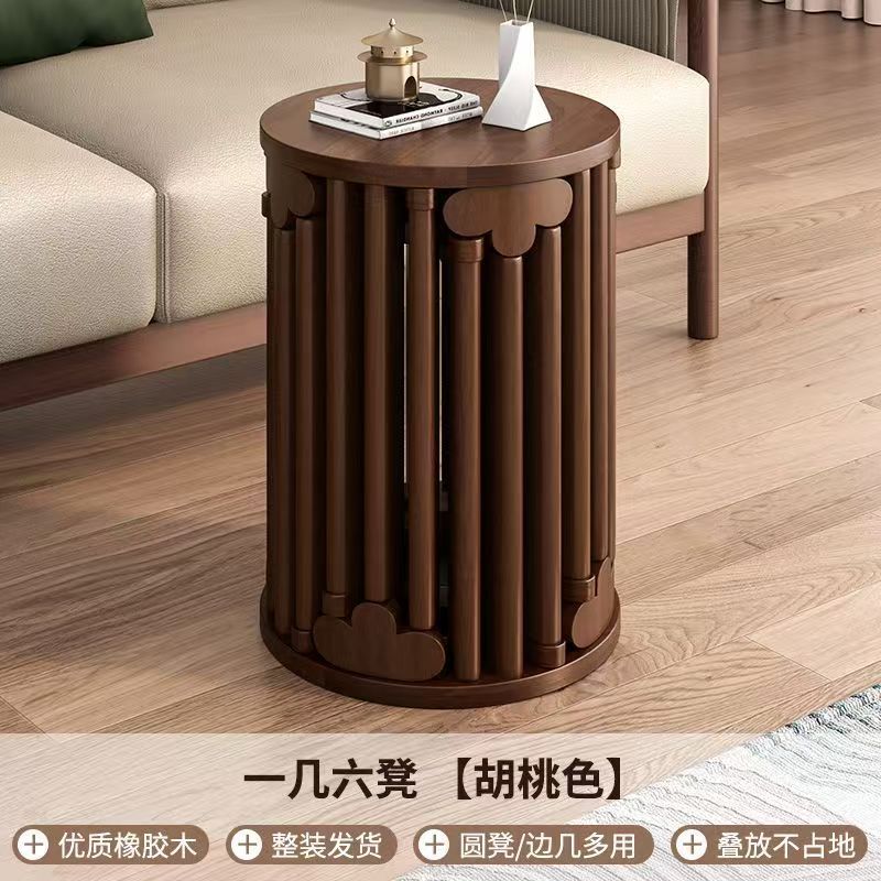 凳子可叠放六合一实木叠叠乐圆凳家用备用餐桌堆叠纳木板凳餐凳|undefined