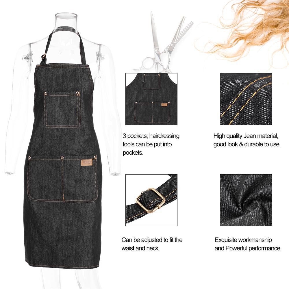 Factory supply hairdressing shop supplies hairdressing apron hairdressing cloth Korean apron hair styling oil-resistant denim apron