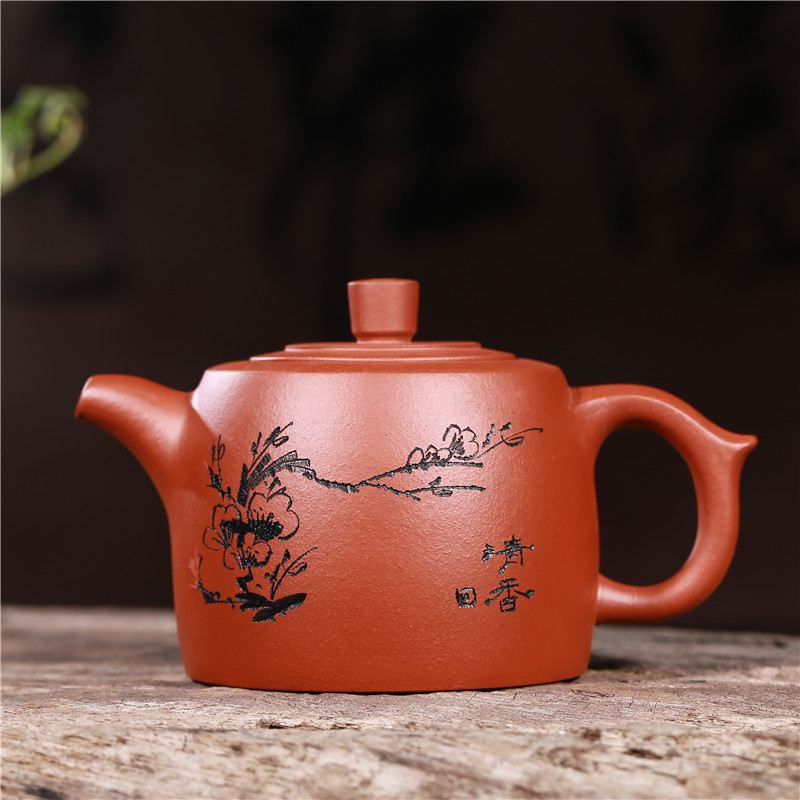 宜兴紫砂壶 原矿清水泥清香井栏茶壶家用功夫茶具套装一件代发