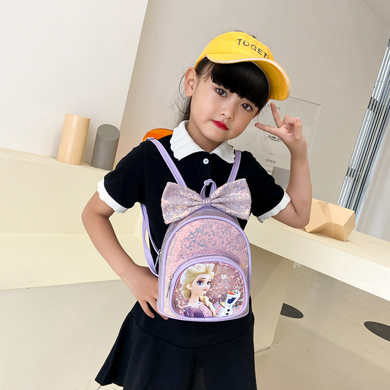 Mochila de niños nueva moda de dibujos animados bolsas de sequillas de viaje mochila pequeña mochila de niñas bolsas de princesa encantadoras