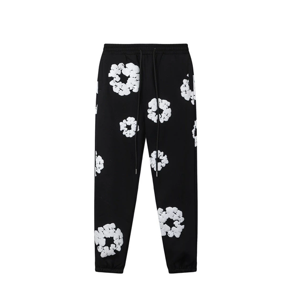 Pants black white printing