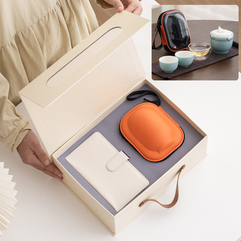 Juego de Té Portátil para Viajes de Vidrio para Camping y Exteriores