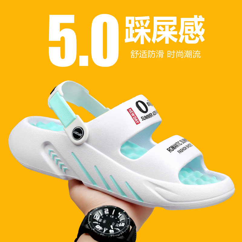 Sandalias para hombres de verano 2024 nueva moda de moda zapatillas casuales zapatillas de playa antideslizantes para hombres