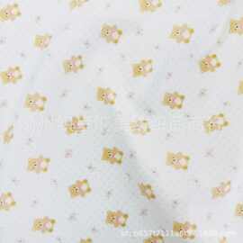 50D棉感数码印花布 热转移印婴童女装童装羽绒服面料碎花防晒布料