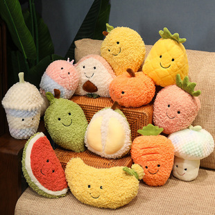 Fruit Plush Toy Children's Birthday Gift Grabber Cloth Doll Wedding Watermelon Doll Batch Small Doll No