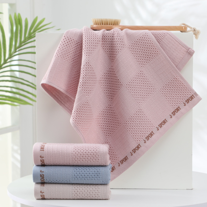 New 2023 Honeycomb Gauze Face Towel 32-ply Cotton Couple Simple Face Towel Adult and Children Face and Bath Towel Wholesale