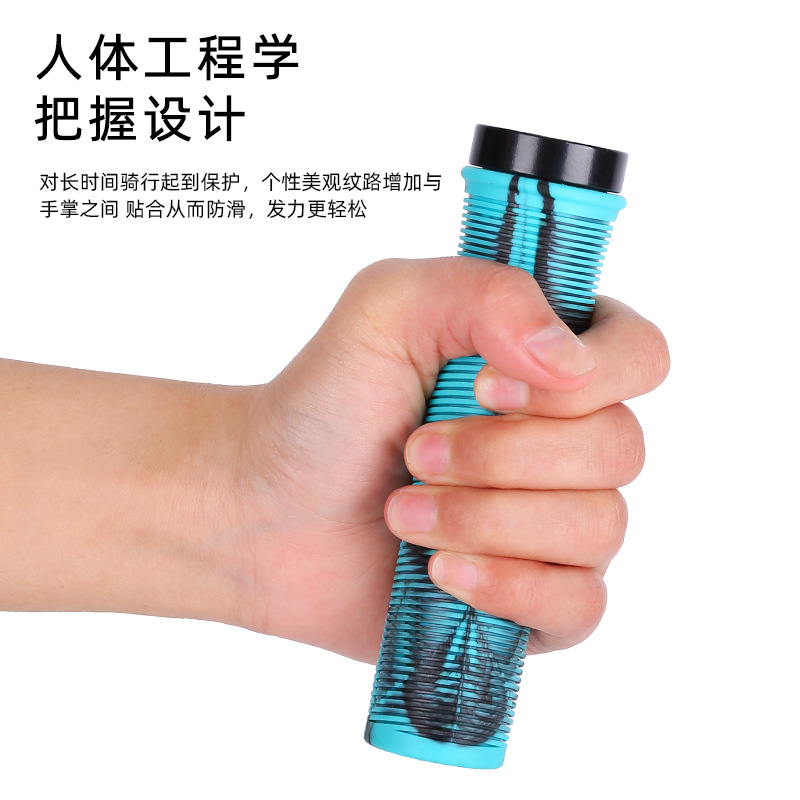 Cubierta de la manija de bloqueo de coche plegable manija de bicicleta de montaña horizontal camuflaje manillar de goma coche eléctrico mano antideslizante agarre