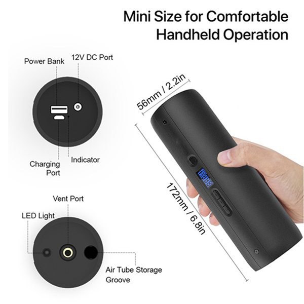 Bicycle Smart Multi-Function Electric Pump High-Pressure Mini Portable Household Air Pump Cycling Equipment