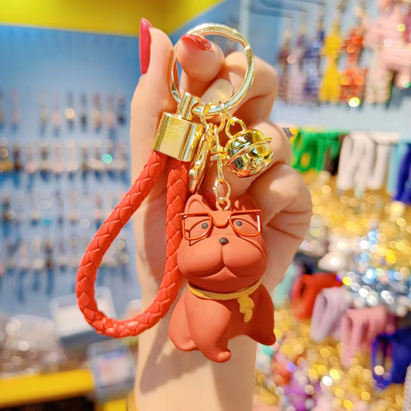 Llavero de oso de resina con colgante de muñeca de dibujos animados, cadena para teléfono móvil para mujer, llavero, colgante decorativo para bolso.