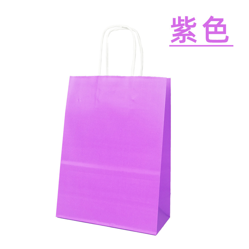 Bolsa de papel Kraft transfronteriza personalizada bolso catering embalaje para llevar ropa de embalaje regalo compras bolsa de papel degradación