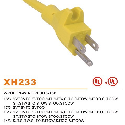 厂家供应美国认证电源线美式三插带线卡XN515P XN1450PXL530P