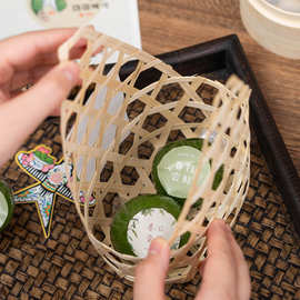 古风青团礼盒手提篮包装盒雪媚娘雪花蛋黄酥烘焙包装盒粽子竹篮
