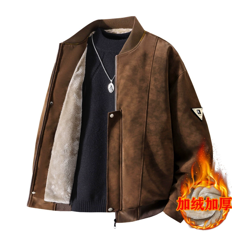 Genuine winter polyurethane quality fleece jacket, plus size
