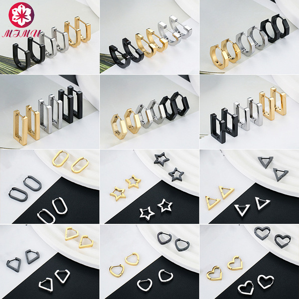 geometric universal earrings stainless steel