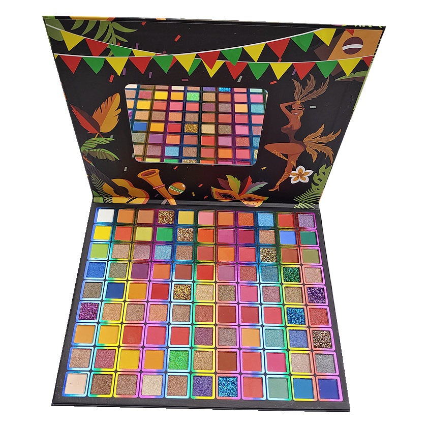 Foreign trade cross-border for 99 color Brazil Carnival Europe and the United States multi-color eye shadow plate Pearl matte glitter sequins COS