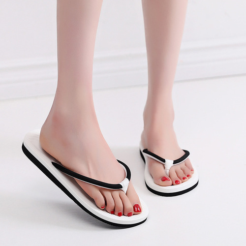 2018 new bohemian women's flip flops summer thick-soled wedge sandals slippers