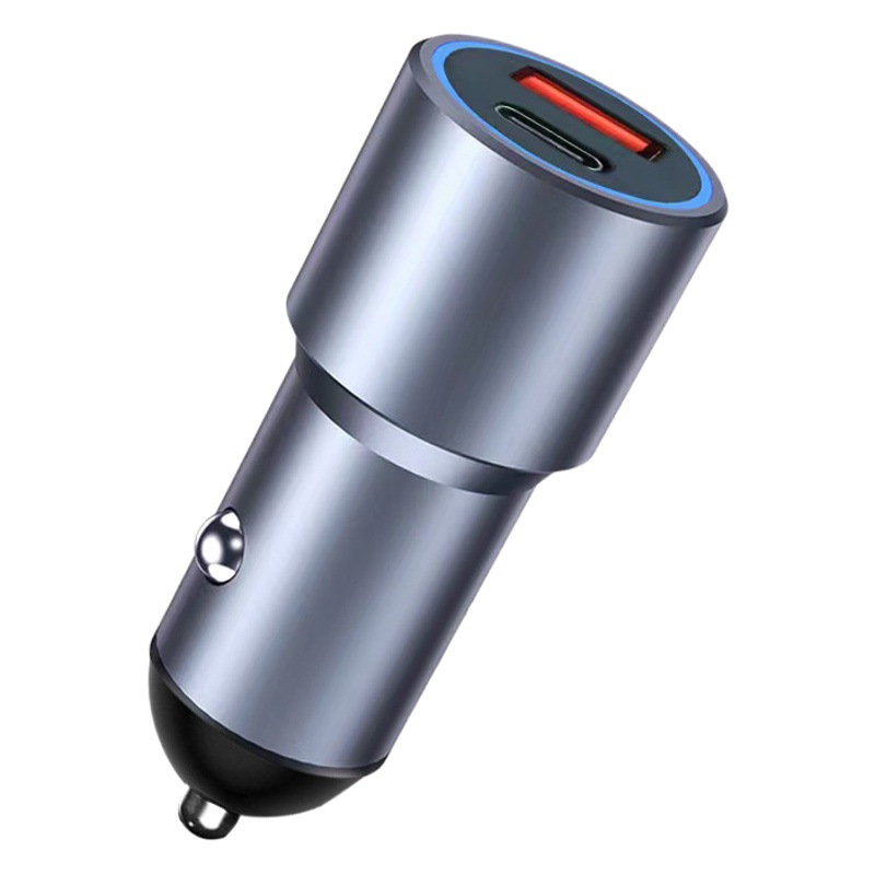 新型車載充電器超高速充電ヘッド合金車充電pd20wフラッシュ充電携帯電話充電器自動車用品