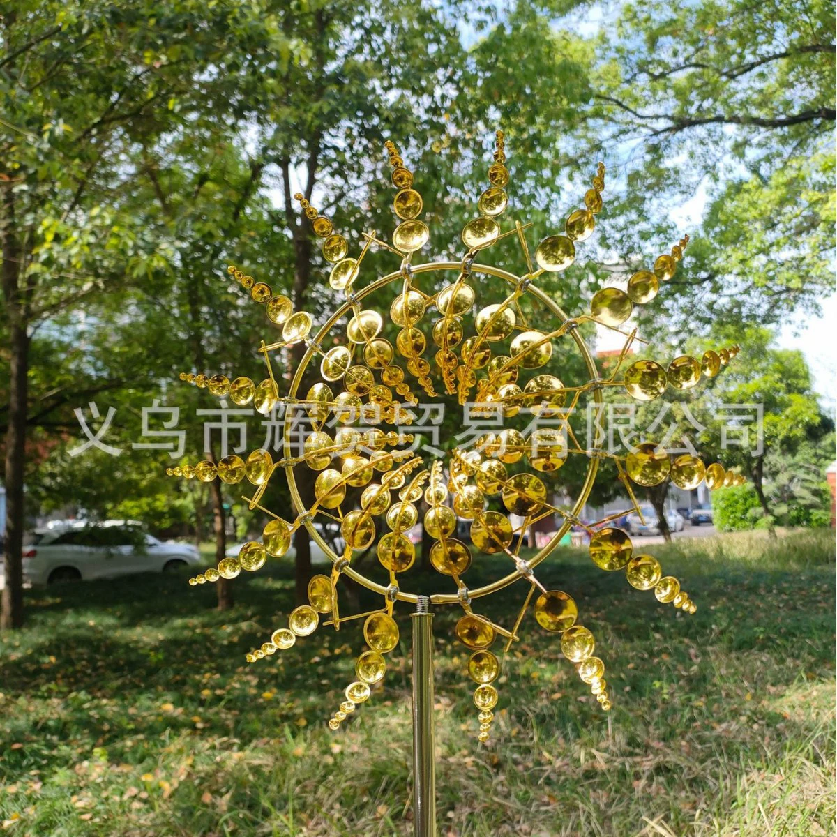 Спот сломанная металлическая ветряная мельница из железа, наружный двор садовая модель декоративной ветровой лопашки