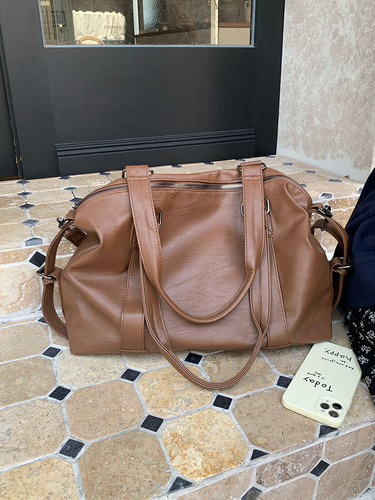 Trendy cool portable travel bag for women 2025 new Korean style casual tote bag large capacity crossbody bag luggage bag