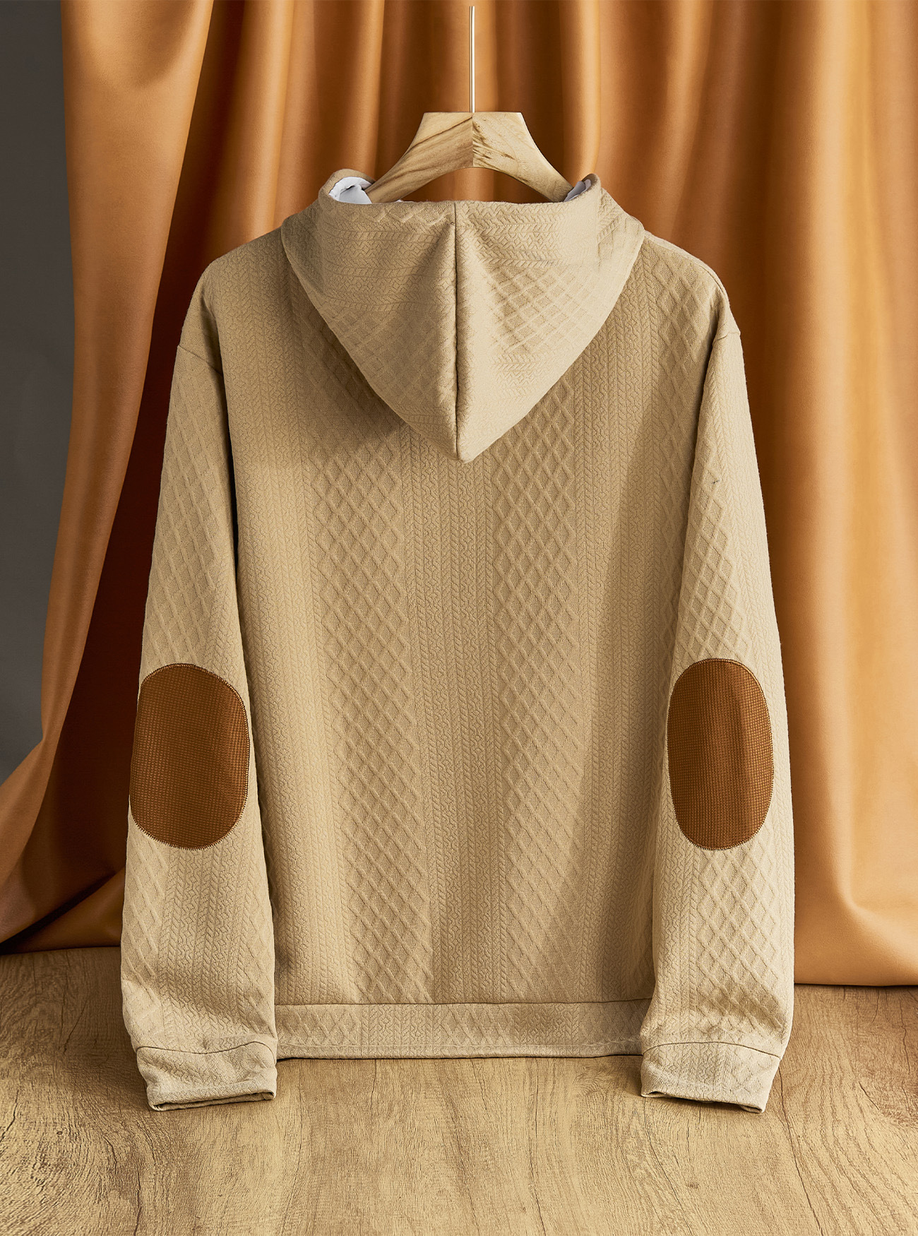 Sweat à capuche homme brodé uni pull décontracté de sport_voghion.com