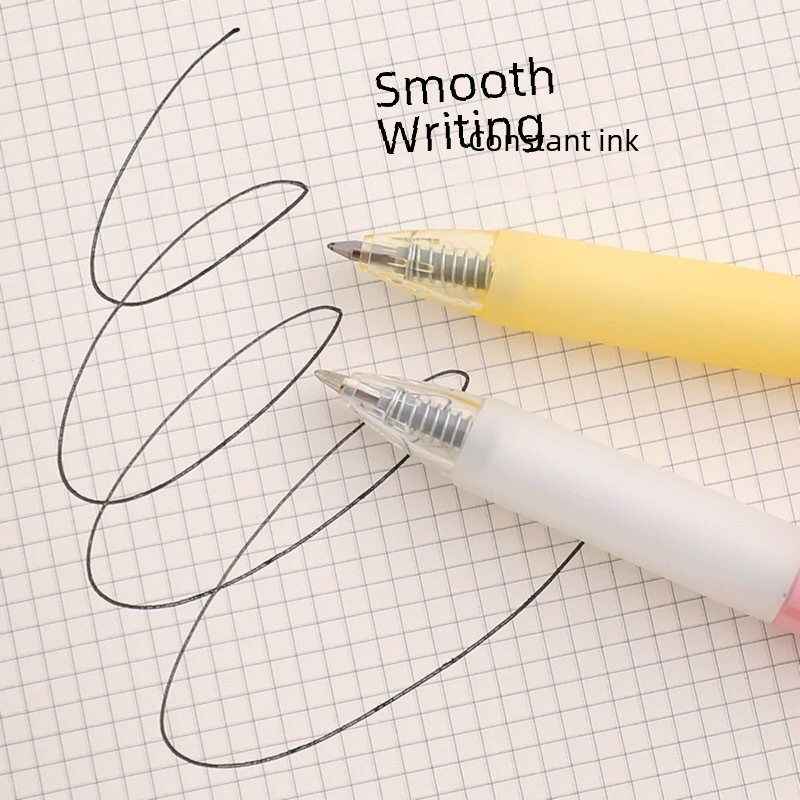 Cartoon rollerball pen set, capacious barrel with cute patterns, smooth writing, 12-color options