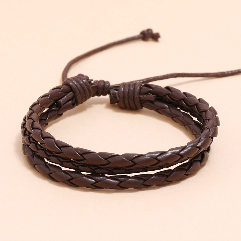 Fashion woven leather bracelet wholesale