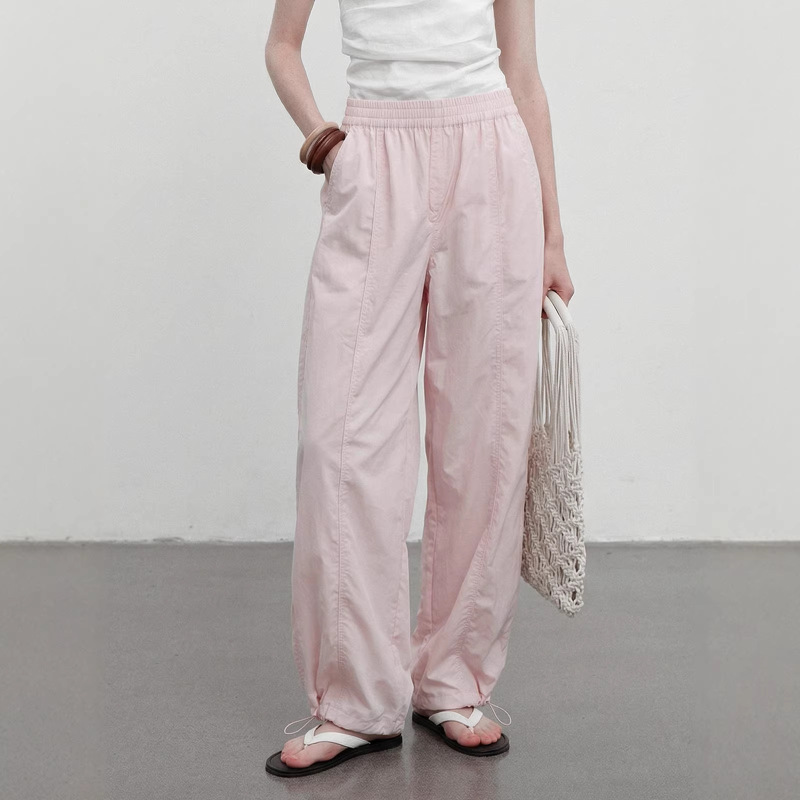 Summer New High-Waisted Breathable Women's Pants, Loose Casual Ultra-Lightweight Straight-Leg Cargo Parachute Pants