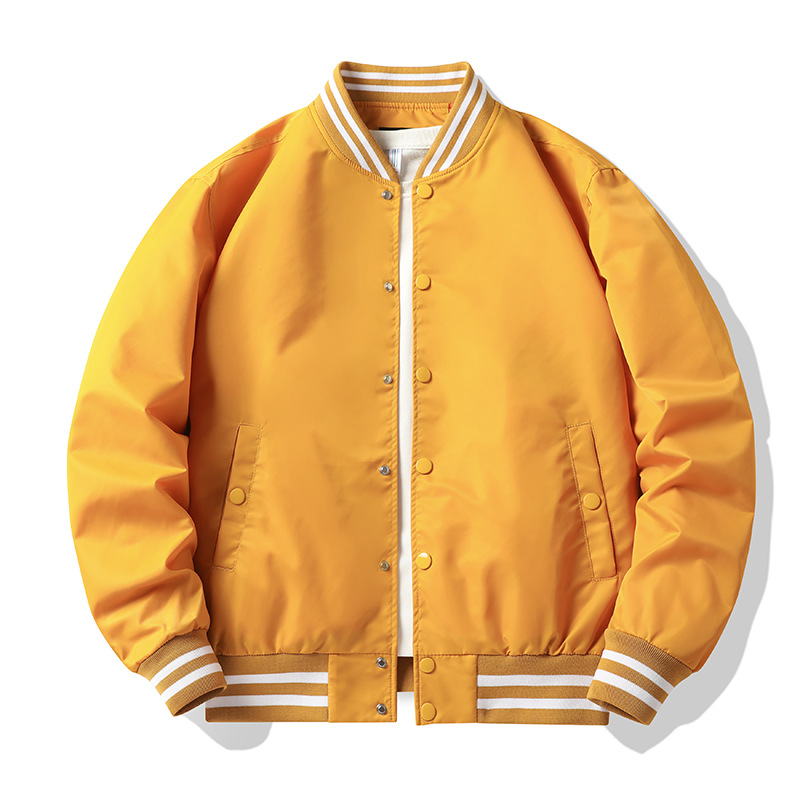Men's Clothing Baseball jacket men's spring and autumn style personality trend brand retro solid color high street loose pilot jacket_voghion.com