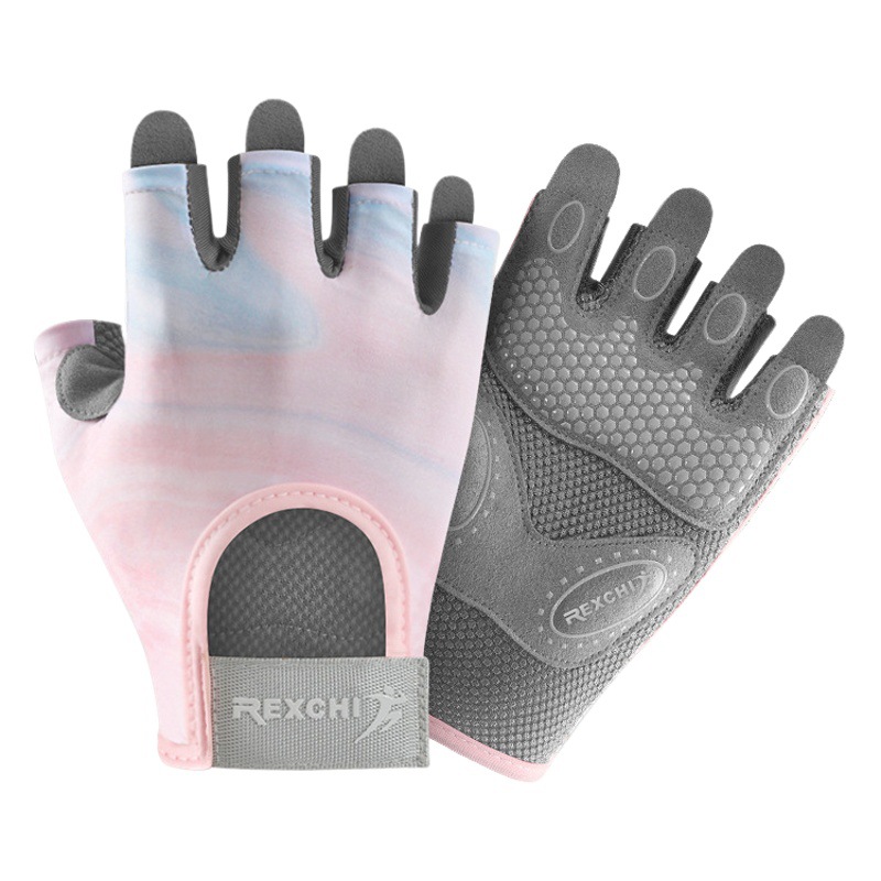 Guantes de fitness, hierro, anti-capullo, deportes al aire libre, guantes de ciclismo, medio dedo, guantes de yoga antideslizantes y amortiguadores para hombres, mujeres