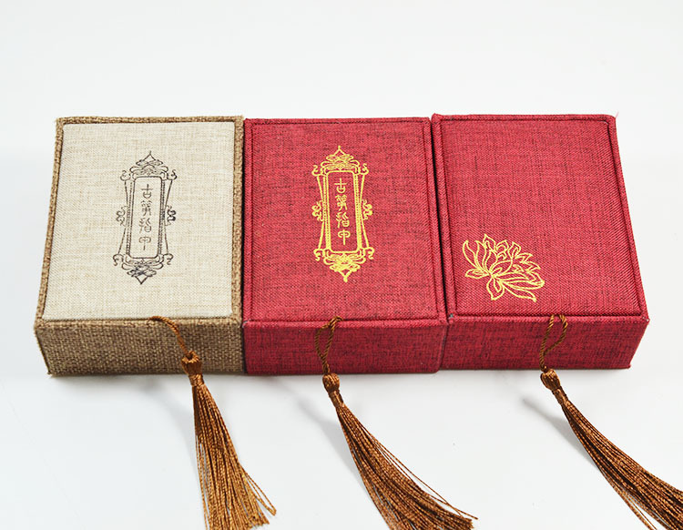 源頭廠家批發古箏指甲盒子 琵琶指甲盒 麻布流蘇盒子 指甲收納盒