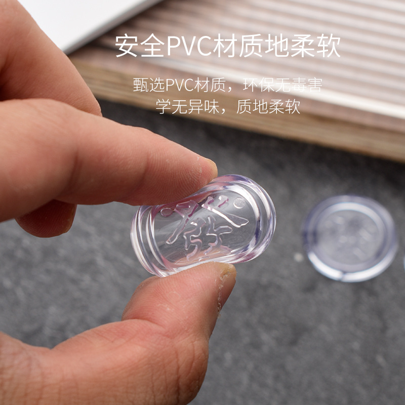 Transparent Glass Non-Slip Gasket Coffee Table Mahogany Desktop Fixed Soft Rubber Particle Pad Countertop Threaded Pad Rubber Ring Thickeneded