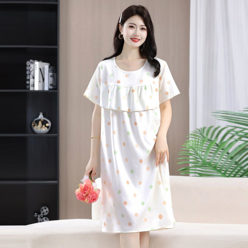 Mom's Homewear Short-Sleeve Dress|2026 Summer|Dropshipping Available|Direct Supply from Changshu|Comfortable and Casual Mom's Homewear Short-Sleeve Dress|2026 Summer|Dropshipping Available|Direct Supply from Changshu|Comfortable and Casual