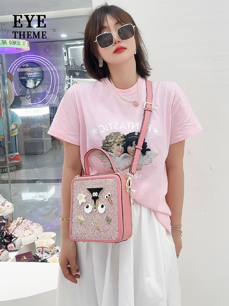 Personalidad de moda bolsa de perfumes de mujer insignia rosa bolso de mano bolso de estilo de alta sensación 2600 #