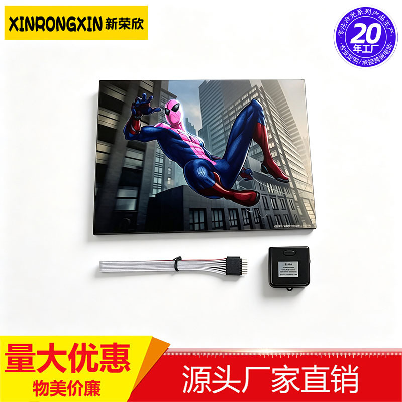 Cross-border Spider-Man LED light-up car sticker for trucks and cars, front and rear windshield light, movie character car sticker