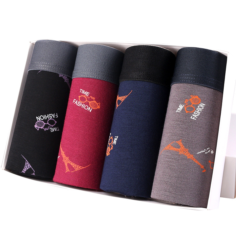 Intimo da uomo, boxer in puro cotone, tinta unita, traspirante_voghion.com