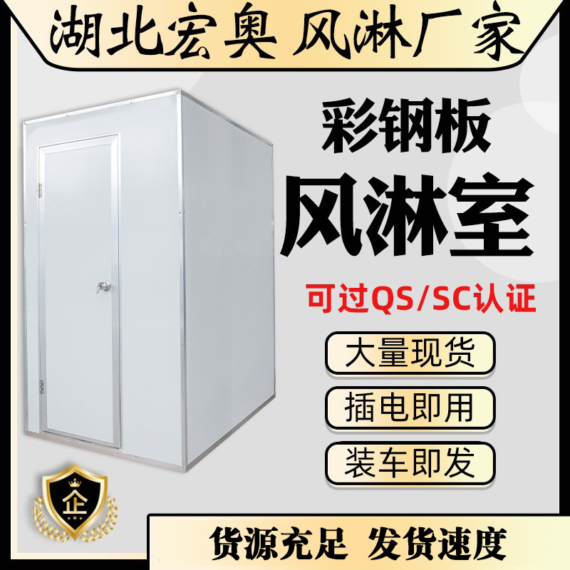 检查认证用风淋门 彩钢板单人风淋室现货 湖北厂家风淋通道人淋室