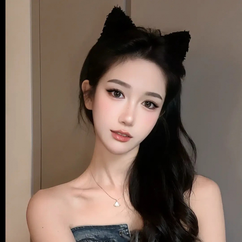 猫咪发箍甜美猫耳朵发饰洗脸面膜束头发饰头箍化妆百搭显脸小刘海|undefined