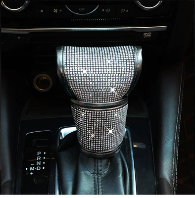 Diamond White Diamond Car Accessories Car Accessories Car Safety Belt Shoulder Cover Rear-View Mirror Cover Headrest Waist (Sürətlər qutusu və əl tormozu başlıqları) - white-diamond-one-gypsophila-gear-set